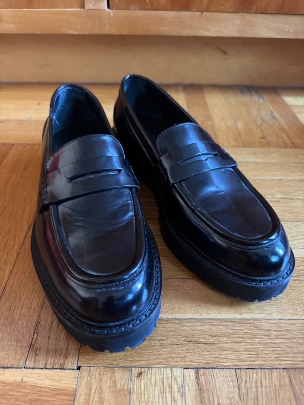 Koio Arezzo Black Lug Loafers (sz 7)